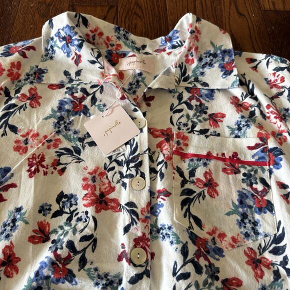 NEW Papinelle Harper Cozy Full Length PJ Set Womens L Organic Cotton Pajamas NWT - Picture 6 of 16